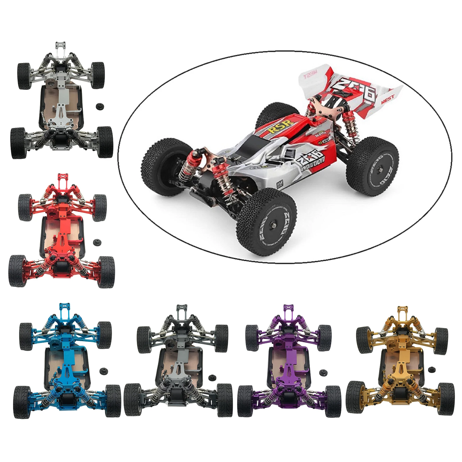 

1:14 WLtoys 144001 RC Car Body Frame Metal Gear Buggy Car Chassis Assembled