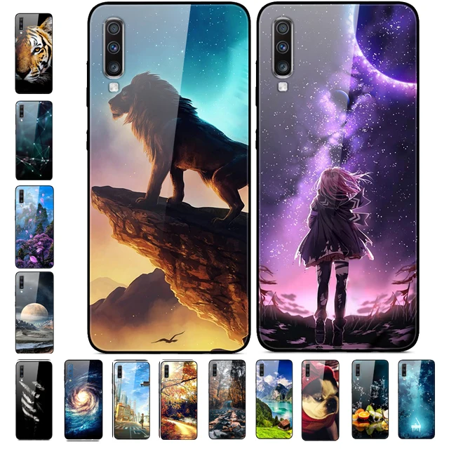 Для samsung Galaxy A70 чехол из закаленного стекла жесткий чехол s чехол для samsung Galaxy A70 чехол A705F Чехлы A 70 чехол для телефона