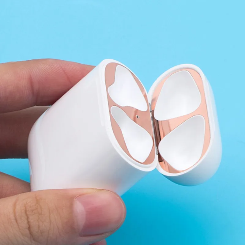 Airpods Беспроводная bluetooth-гарнитура с металлическим покрытием Пылезащитная