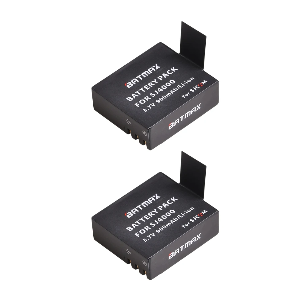 2 аккумулятора и зарядное устройство с двумя USB-портами ЖК-дисплеем для Sjcam Sj 4000