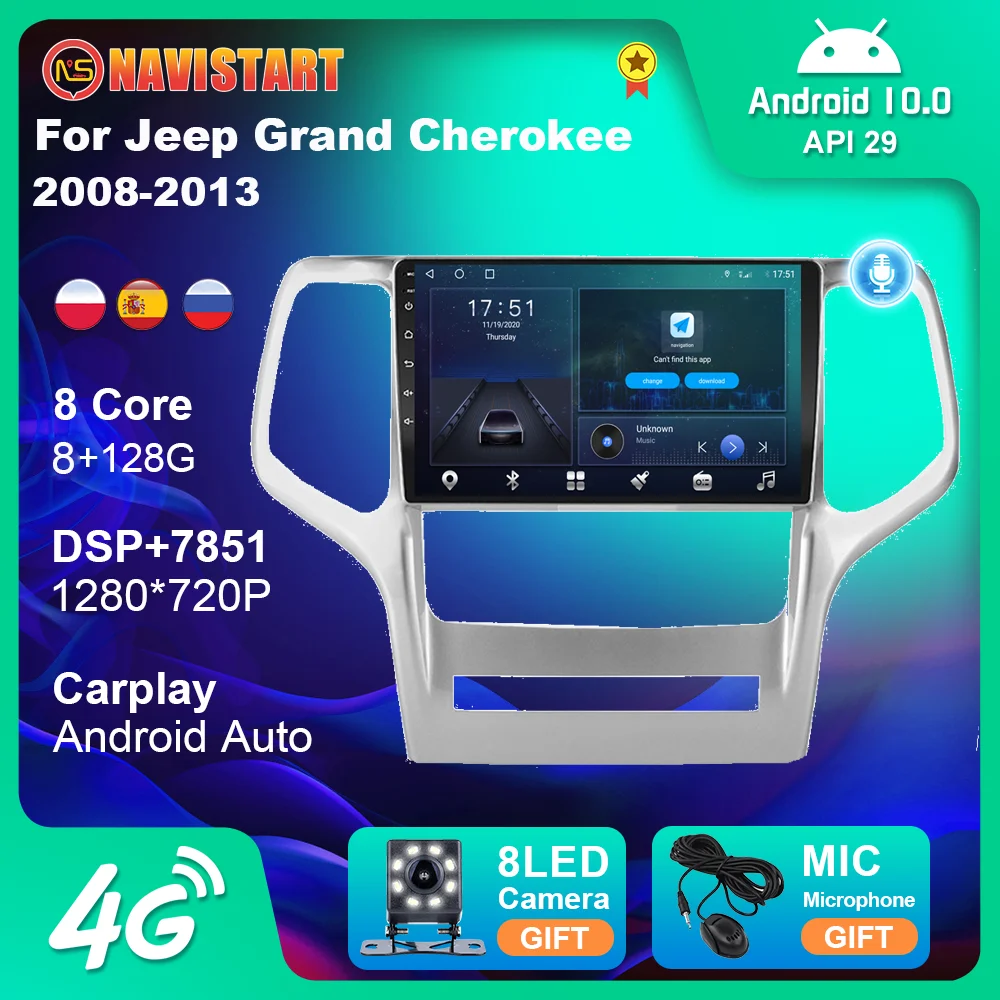 

Car Radio Autoradio for Jeep Grand Cherokee WK2 2008-2013 Multimedia Video Player Audio Navigation GPS NO 2din 2 Din DVD 8G 128G