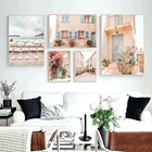 Постер на стену летней части Франции, рисунок на холсте французской Ривьеры, стильная картина для путешествий, декор для гостиной и дома
