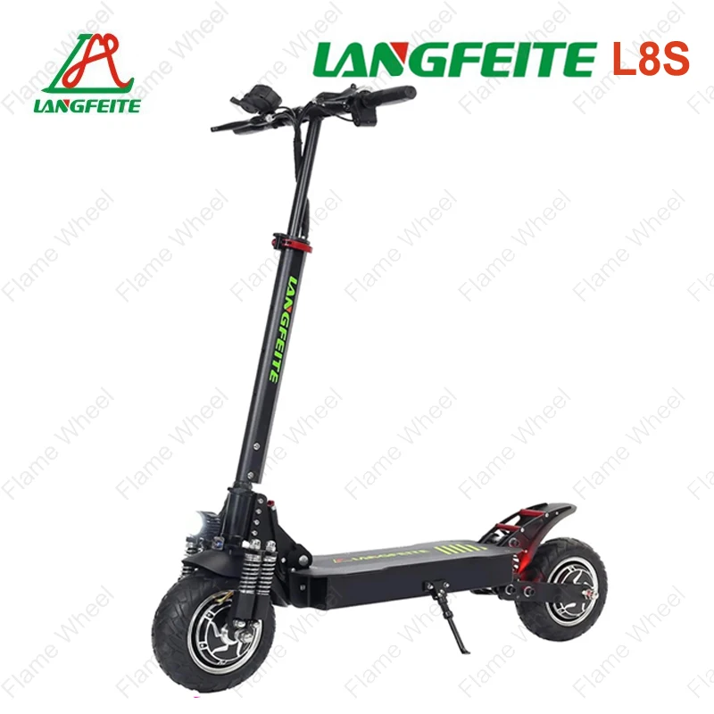 Складной электрический скутер LANGFEITE L8S двойной двигатель 800 Ач 48 в Вт * 2 цветной