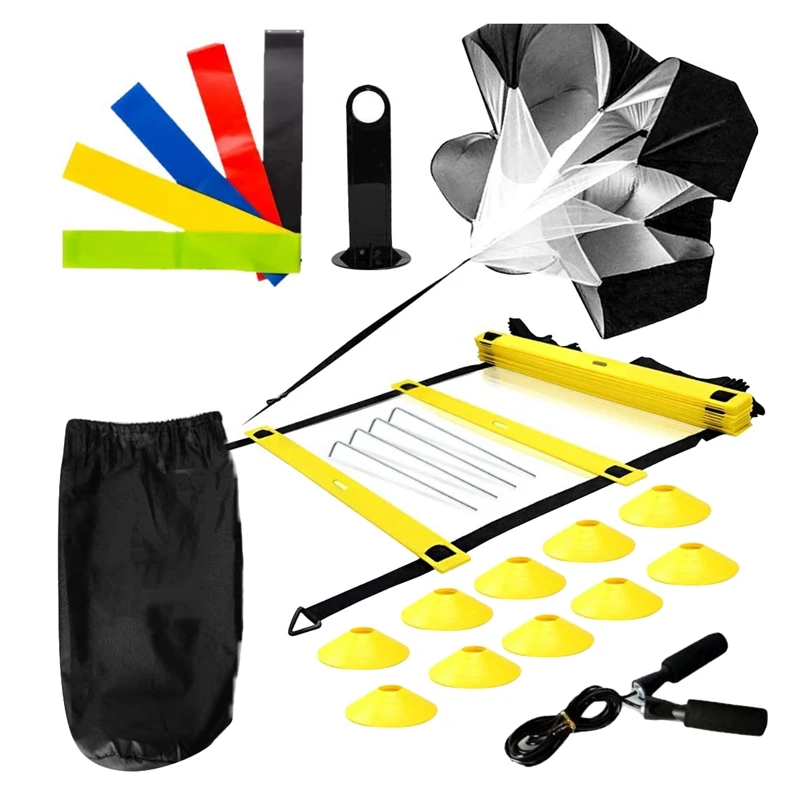 

Sports Speed Agility Training Set Soccer Speed Training Agility Ladder Set for Training Soccer and Basketball Athletes