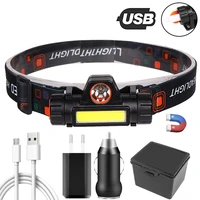 with usb mini rechargeable headlight built in battery waterproof head torch head lamp portable mini powerful led headlamp
