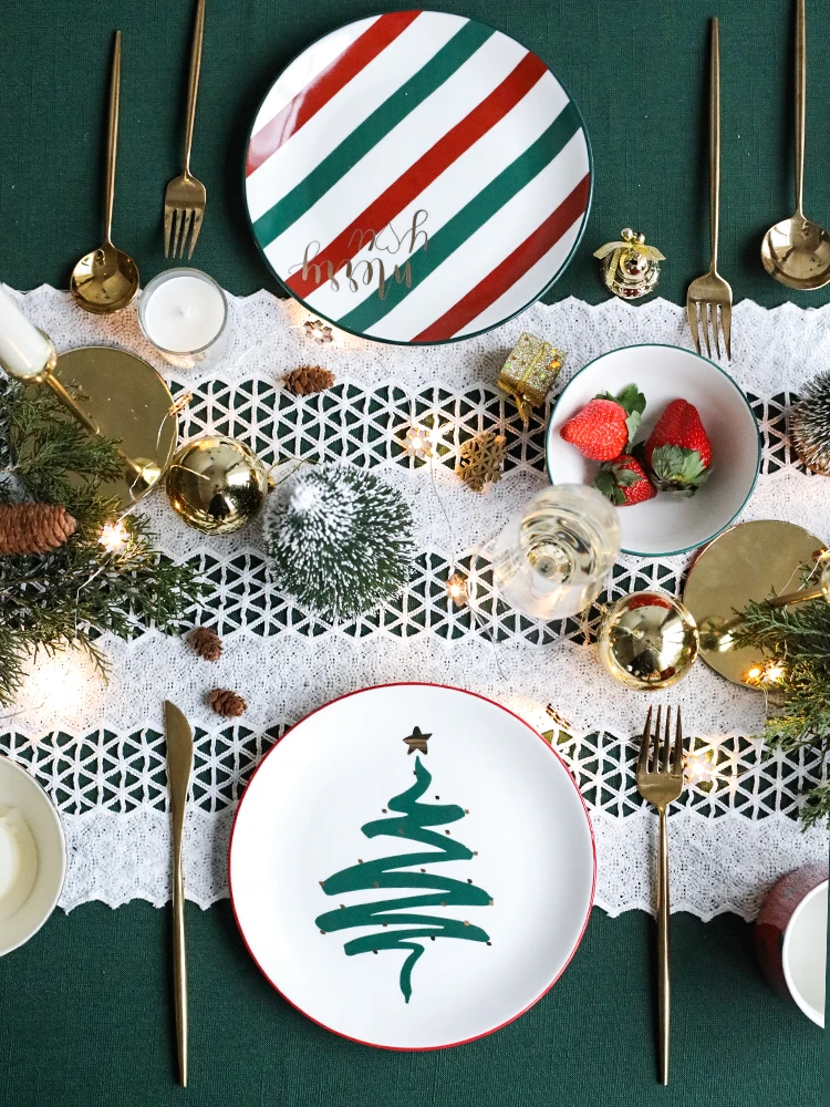 Креативная керамическая посуда в рождественском стиле из Пномпеня блюда