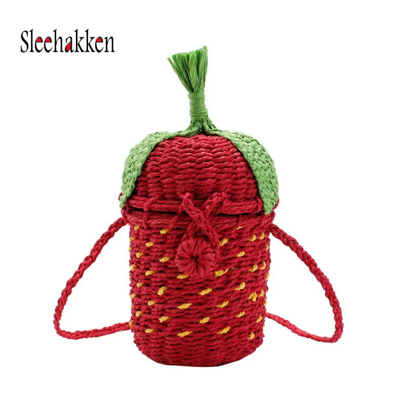 Женская соломенная сумка в Корейском стиле сумки через плечо мини кошелек для