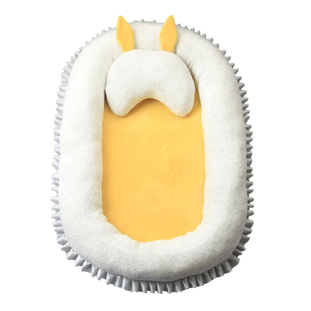 Детская кроватка с подушкой портативная для путешествий хлопковая Колыбель