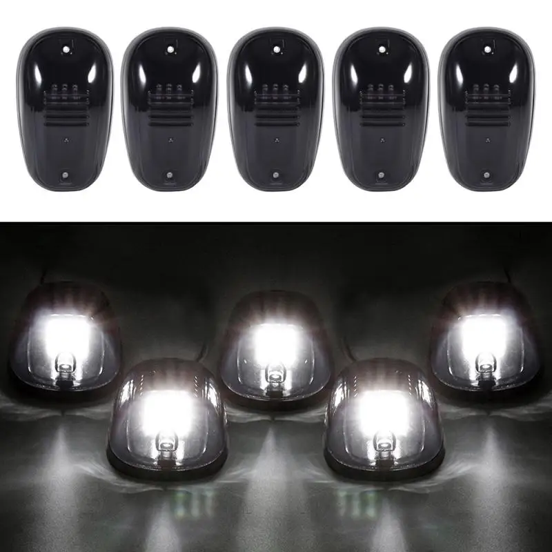 

Car External Light Warning Lights Cab Roof Marker Lamps For 03-16 DODGE RAM White 9-LEDs RO2 Car Light Accessories