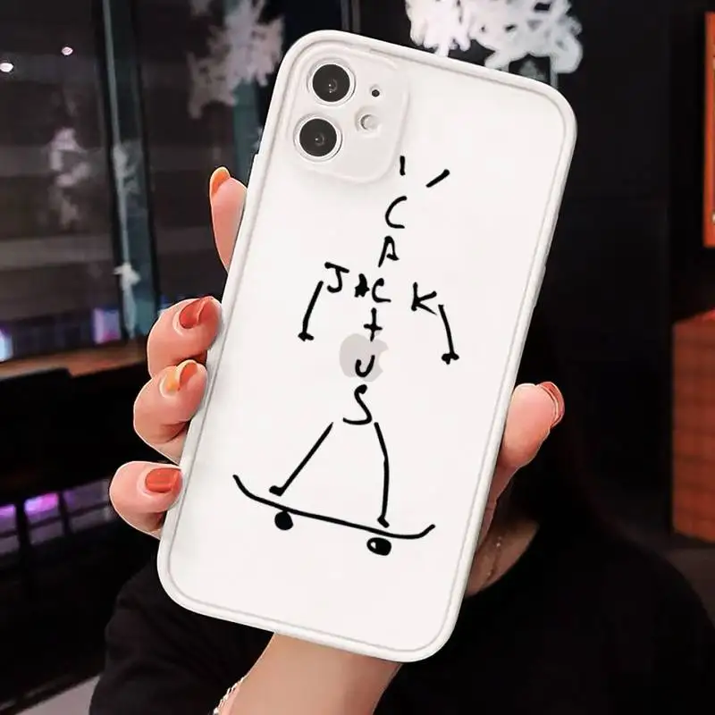 

Jackboys Travis Scott fashion design pattern Phone Cases matte transparent For iphone 7 8 11 12 plus mini x xs xr pro max cover