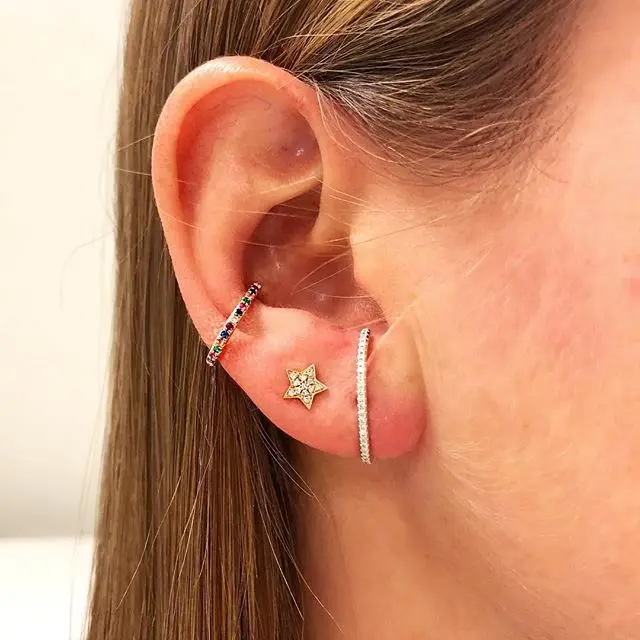 Высокое качество Тонкий бар с золотым покрытием микро проложить cz линия Мода