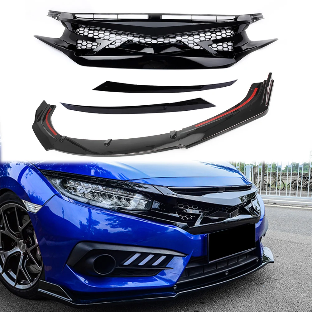 Автомобильный сетчатый передний капот решетка переднего бампера для Honda Civic 2016 2017