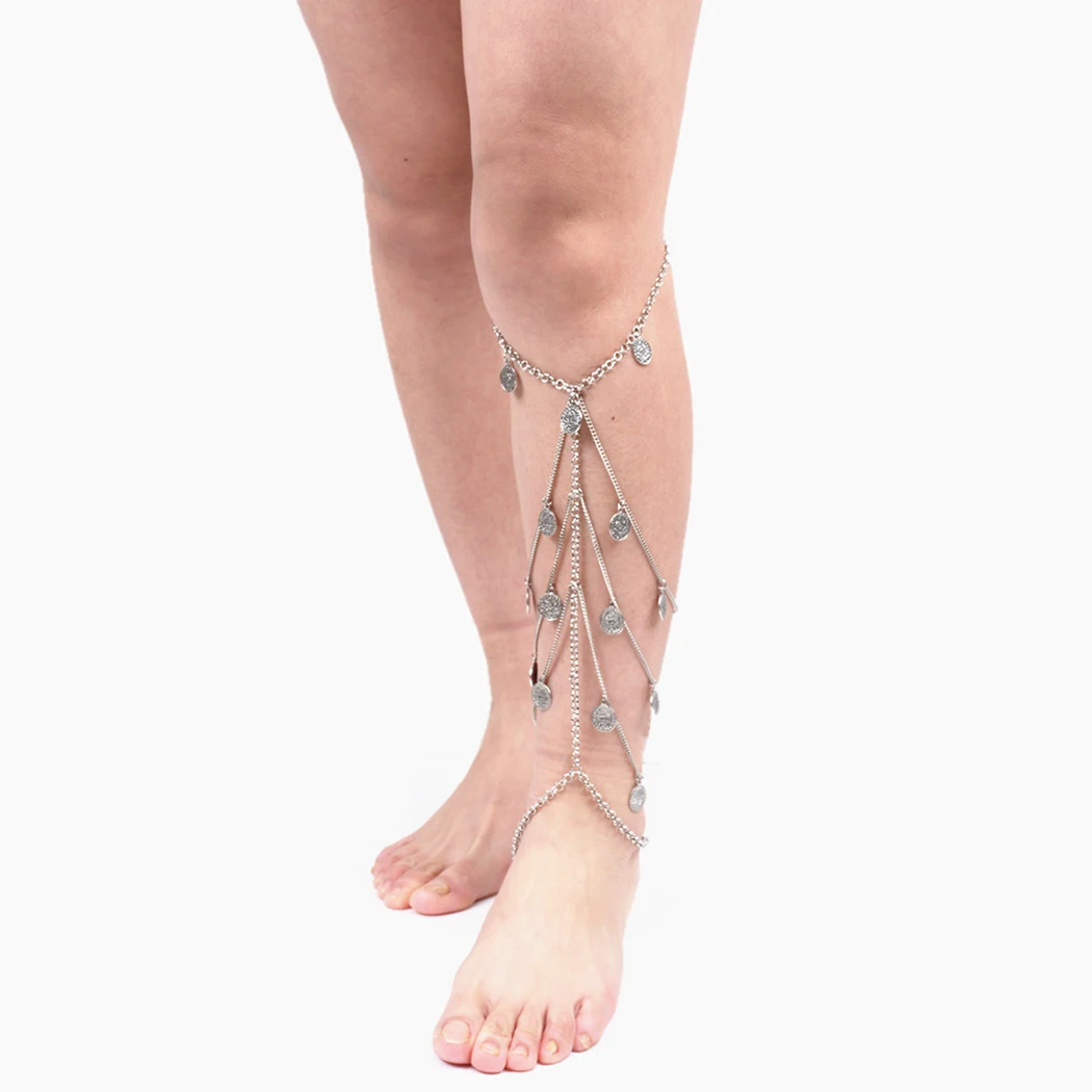 

Rhinestone Leg Chain Multilayer Decorative Leglet Body Jewlery for Women Fashion Charming Multilayer Leg Jewelry Ladies Gift