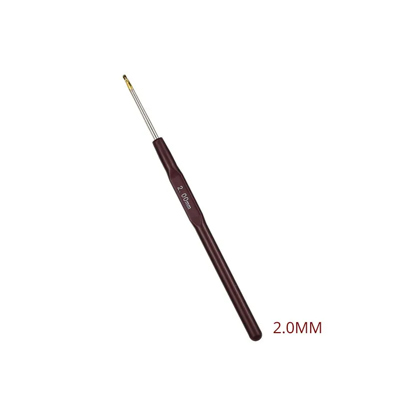2.0mm 1 шт. 18 размеров 0,5-2,2 мм крючки для вязания крючком алюминиевые маленькие кружева вплетать в пряжу спицы крючок для инструменты для изготовления кукол крючки для вязания - Цвет: 2.0mm