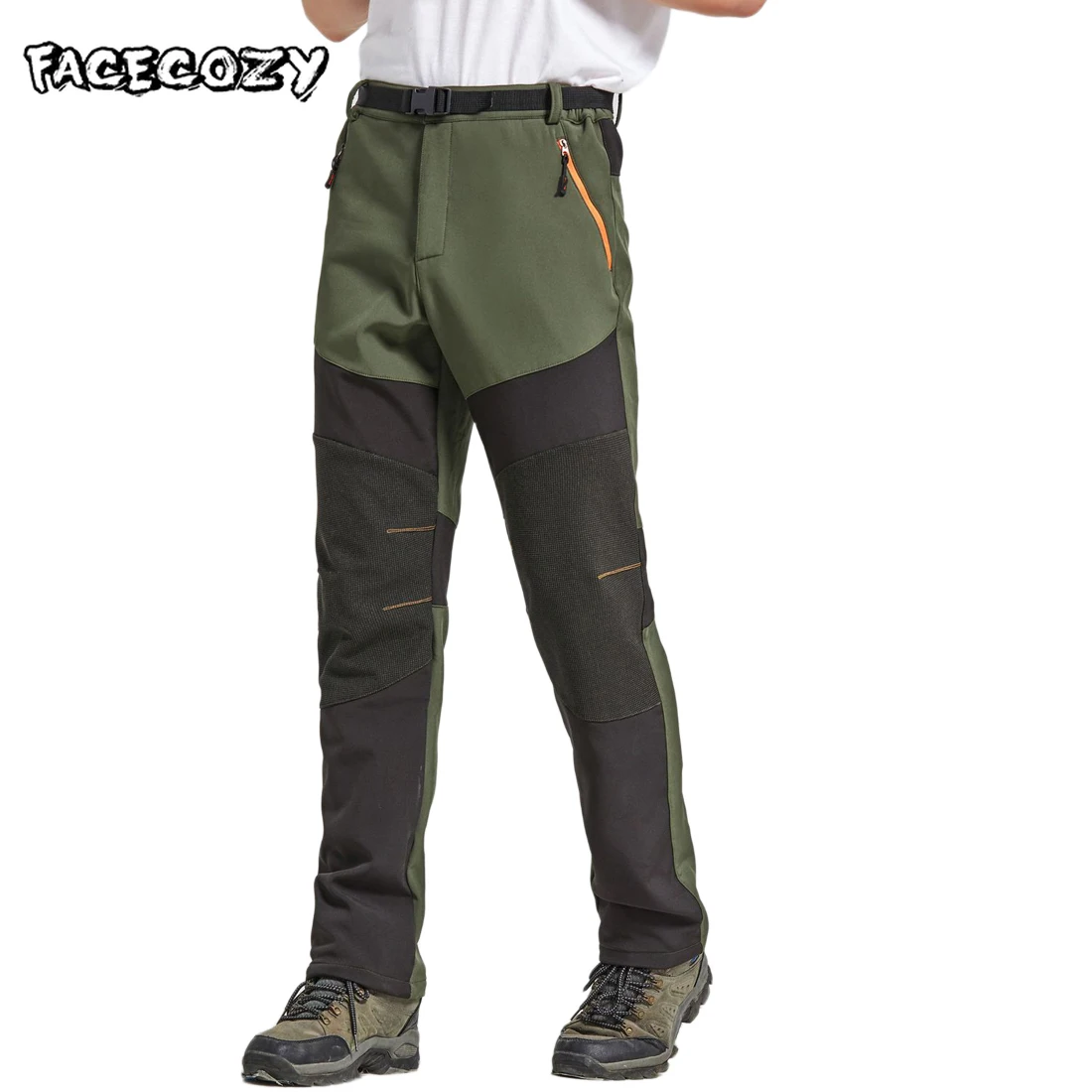 Мужские зимние Походные штаны Facecozy мужские водонепроницаемые мягкие брюки для