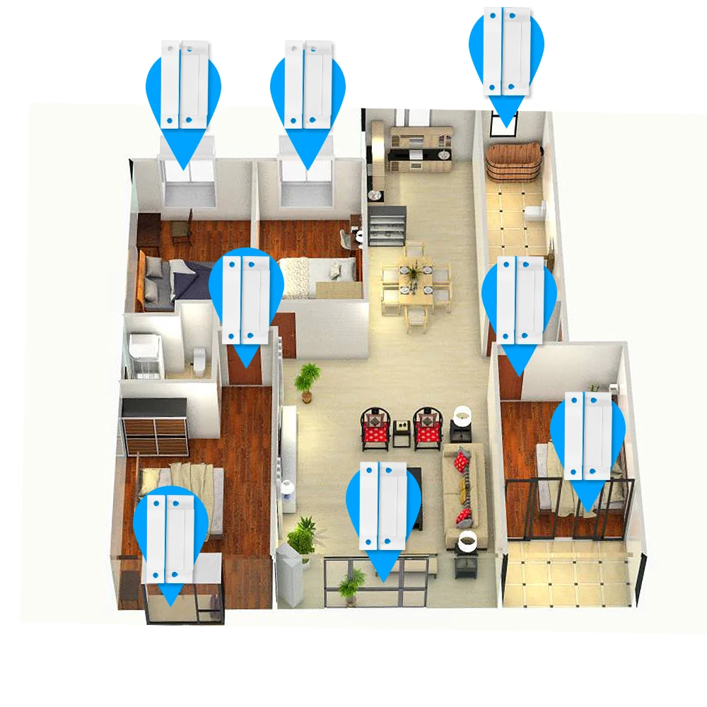 Проводной магнитный датчик контакта двери окна вторжения тростниковый