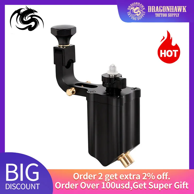 Роторный мотор для тату машинки с регулируемым ходом и прямым приводом шнур RCA