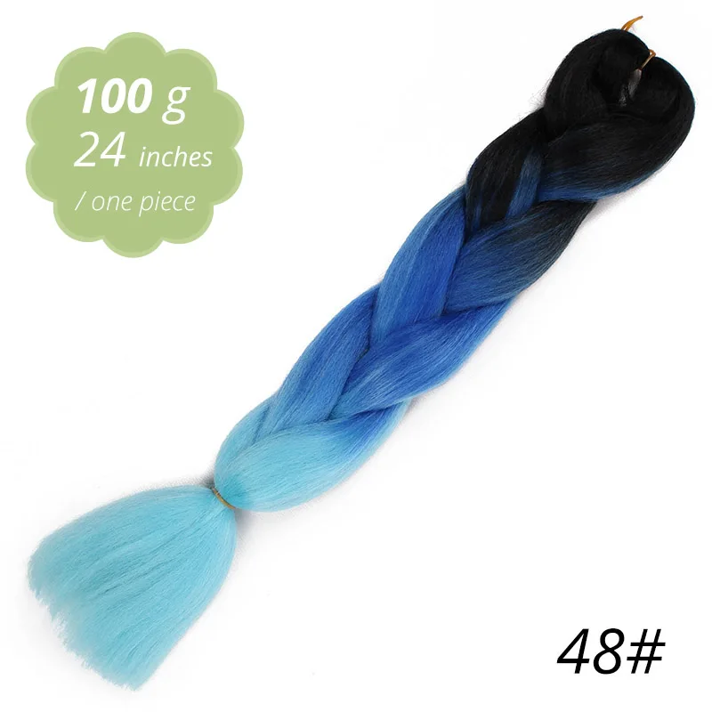 48 AISI BEAUTY Crochet Braids Synthetic Hair Jumbo Braiding Hair 100g/Pack Pink Grey Twists Braids Hair Extensions - Цвет: 48