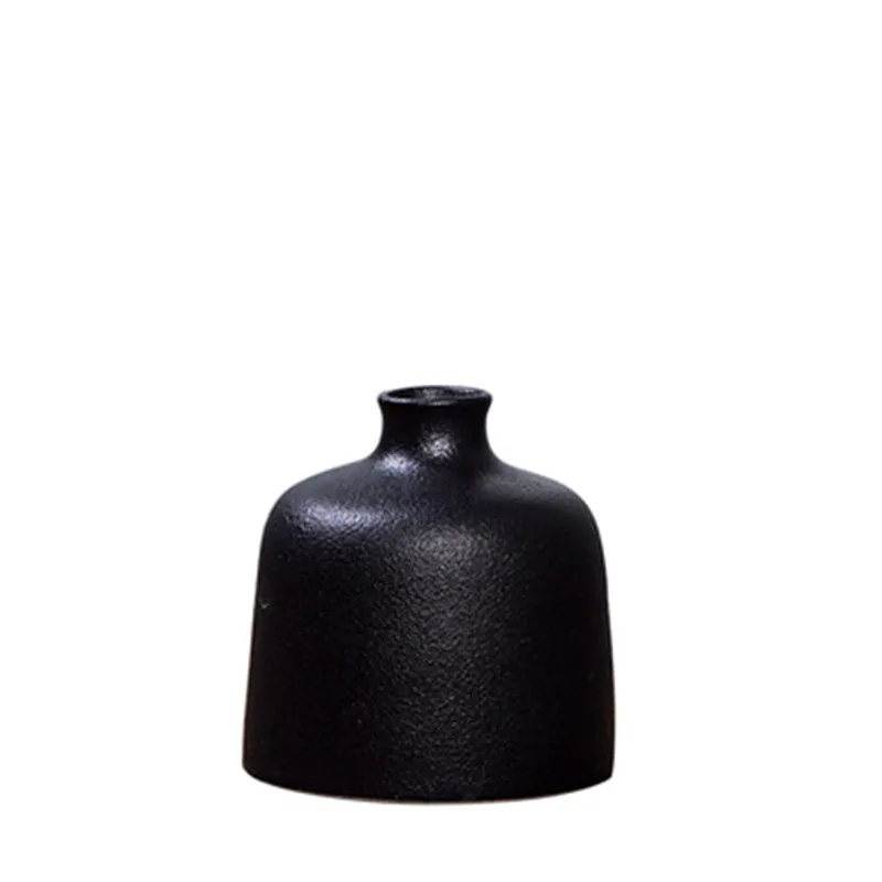 Лидер продаж Новый черный Керамика Цветочная композиция Маленькая ваза