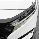 Чехлы на передние фары из нержавеющей стали для Honda Accord 2017 2018 + 10