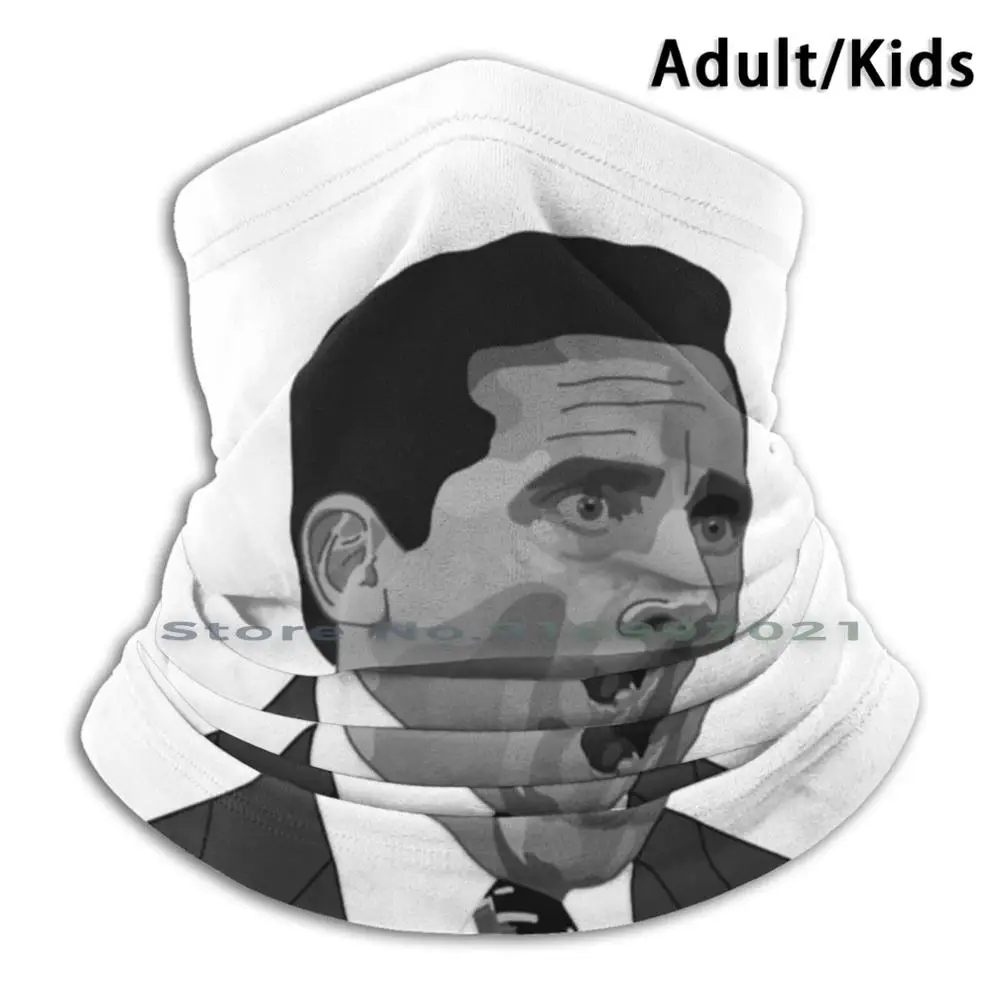 

Майкл шарф маска шея Обогреватель лицо обертывания фуляр бандана Mascarillas Майкл офис Стив карелл Netflix