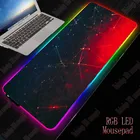 Игровой коврик для мыши XGZ, красного и черного цвета, полноразмерный RGB, большой Настольный коврик из высокоточной ткани, подходит для дома и офиса