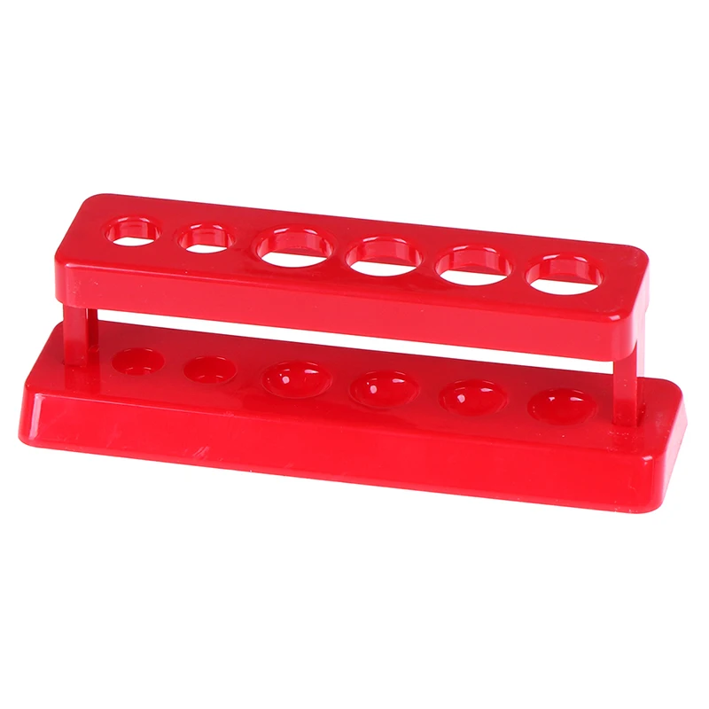 

Red Plastic Test Tube Rack 6 Holes Holder Support Burette Stand Laboratory Test tube Stand Shelf Lab School Supplies