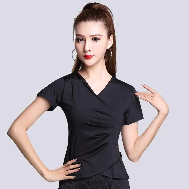 

New Latin Dance Practice Clothes Clothes Top For Women Dancers Slim Fit Sexy Costume Ballroom Flamengo Practice Performance Wear
