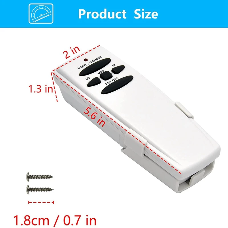 Dimmable HD5 Universal Ceiling Fan Remote Control Replacement For Habor Breeze Hampton Bay Fan-HD UC7078T CHQ7078T | Инструменты