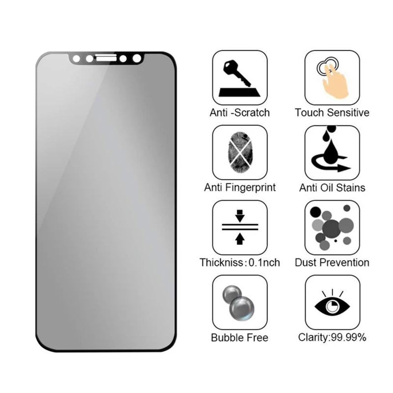 Acespower полное покрытие Защитное стекло для экрана для iPhone 11Pro 11 PRO 6 7 8 PLUS X XR XS MAX окантованное надежное закаленное стекло