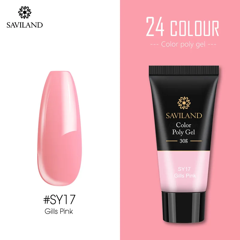30ml SY17 SAVILAND Блестящий полигель 30 мл 15 мл Блестящий блестящий гель камуфляж УФ-гель для наращивания ногтей полноцветный дизайн - Цвет: 30ml SY17
