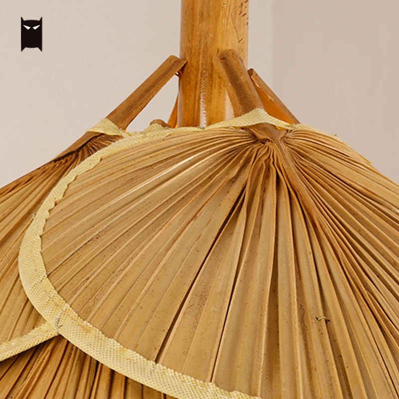 Handmade Bamboo Rattan Fan Shade Pendant Light Fixture Asian Rustic Country Vintage Hanging Ceiling Lamp Home Farmhouse E27 Bulb | Лампы и