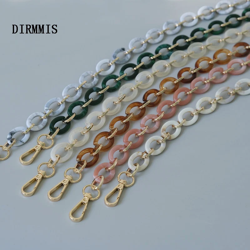 

DIY New Fashion Woman Handbag Accessory Metal Chains Candy Beige Green Yellow Resin Cute Strap Women Clutch Shoulder Purse Chain
