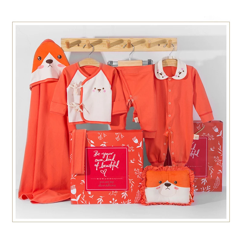 6 шт./компл. костюм для новорожденных мультяшная лиса Одежда младенцев хлопковая