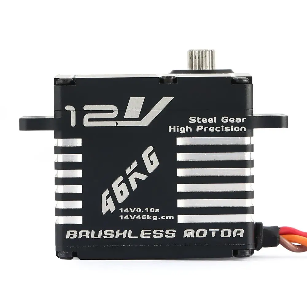 

JX Servo BLS-12V7146 12V HV Steel Gear Full CNC Aluminium Shell Coreless waterproof Servo for helicopter