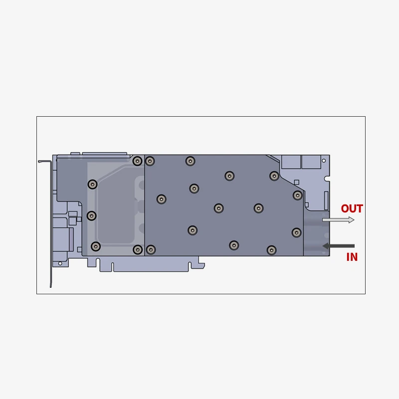 

Nvidia titan rtx 2080 ti / rtx 2080 new design side hole g1/4 gpu unicycle with full cover water cooler, BS-NVG2080TR-PA