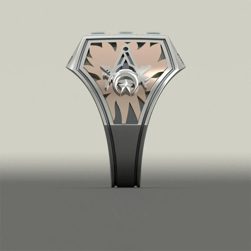 

New Design Silver Color Masonic Double Eagle Head Rings For Men Women Gothic Party Banquet Jewelry Accessories Lovers Gift