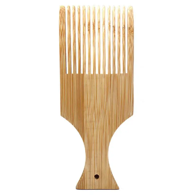 

Anti-static Bamboo Hair Pick Comb Scalp Massage Wide Tooth Detangling Combs Afro