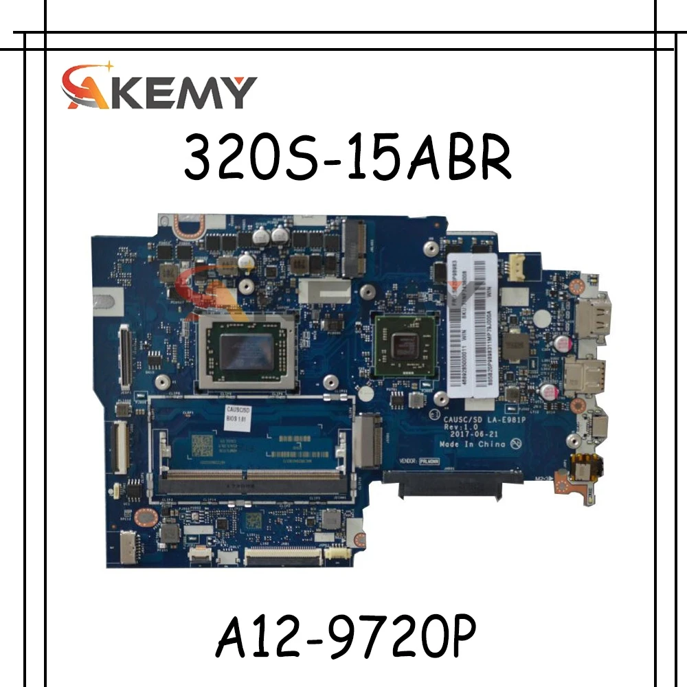 

LA-E981P материнская плата для ноутбука Lenovo 320S-15ABR материнская плата LA-E981P 320S-15ABR ноутбук для тестирования системной OK Оригинальная работа A12-9720P