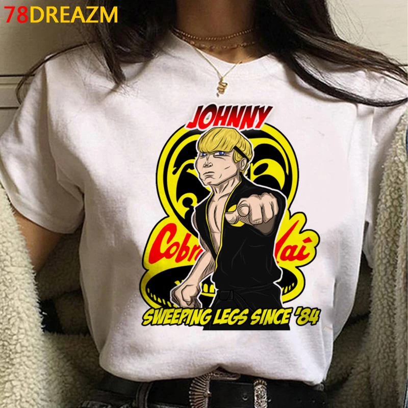 

Горячая каратэ Кобра КАИ футболки с графическими принтами для мужчин Kawaii летние топы Мода Harajuku футболка Забавный мультфильм Кобра футболка...