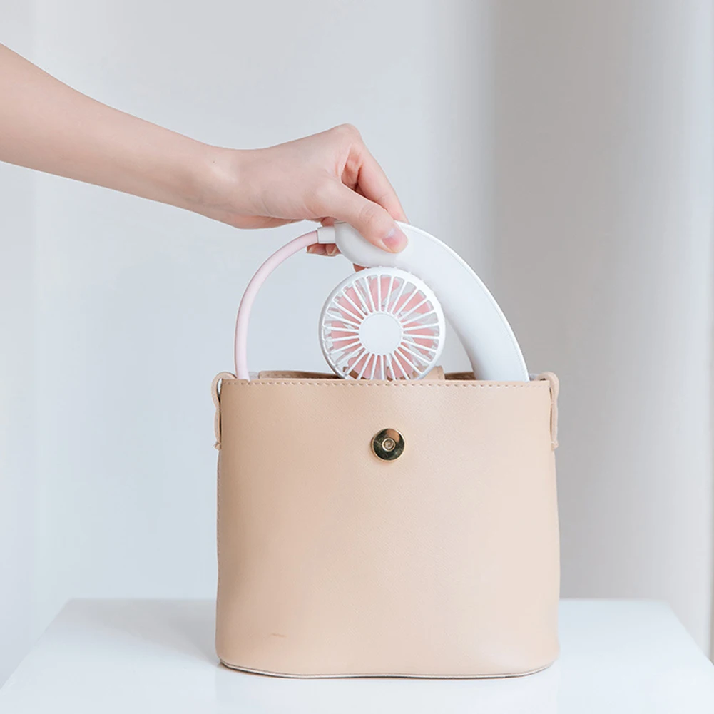 

Summer Mini Hanging Neck Fan Portable USB Rechargeable Outdoor Air Cooling Fan Hands-free Neck Band Electric Fan Heat Sink