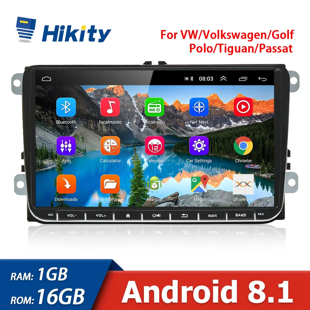

Hikity 2 Din Car Multimedia player 9" Android 8.1Radio Car For VW/Volkswagen/Golf/Polo/Tiguan/Passat/b7b6/SEAT/leon/Skoda