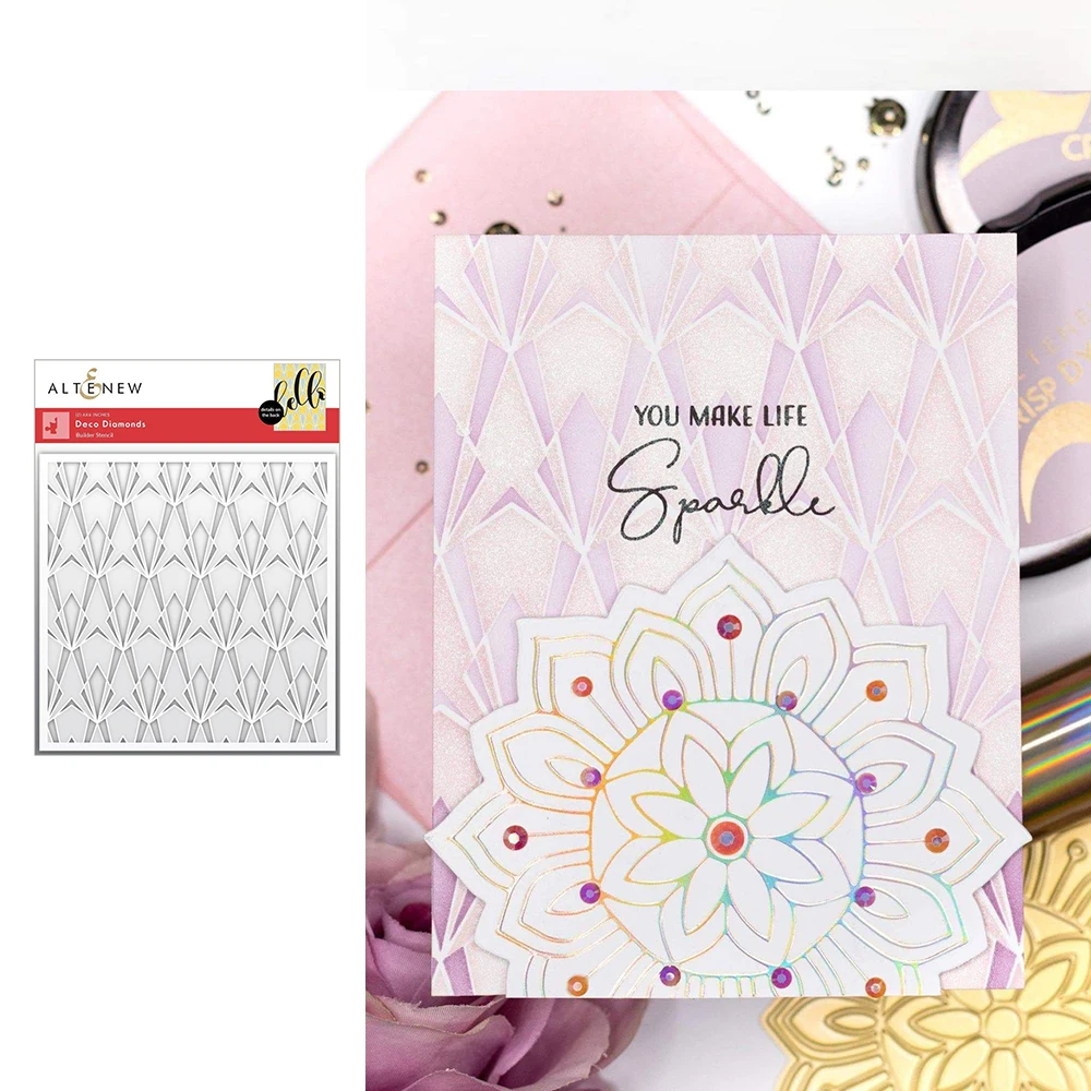 

Deco Diamonds Handicraft Stencil for Scrapbooking Album Decoration Craft for Paper Photo DIY Greeting Card Making New 2021