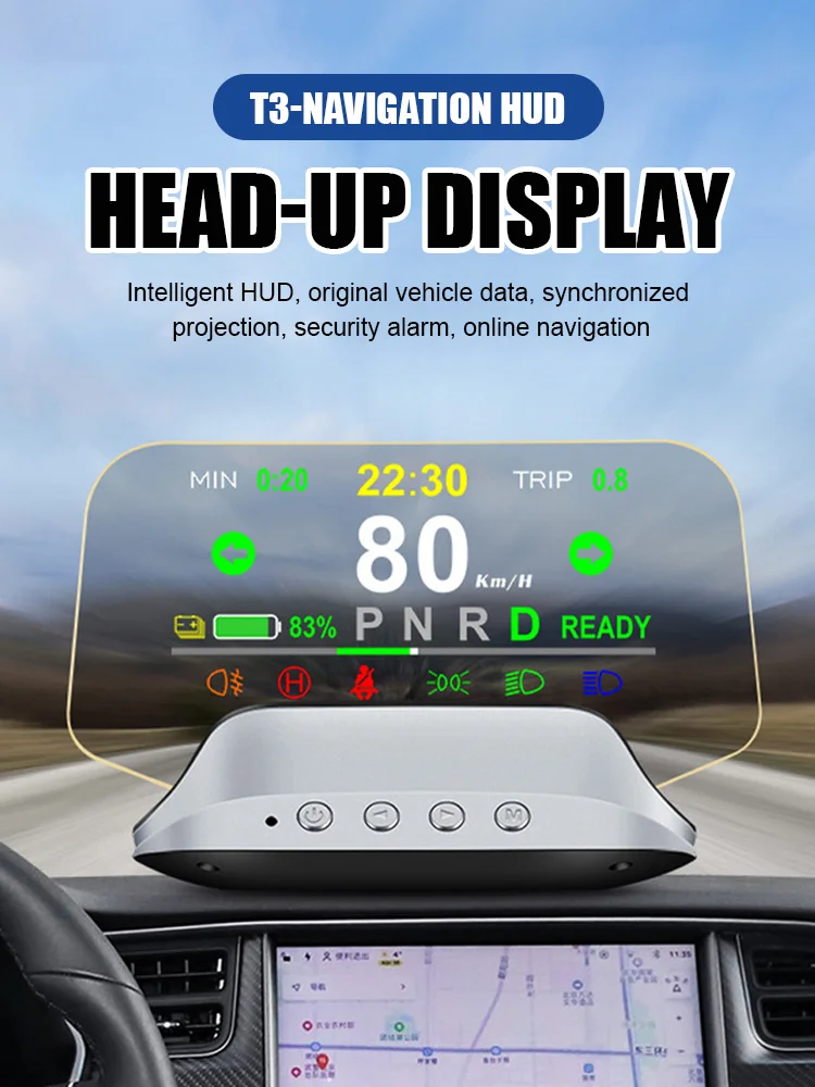 

Дисплей на лобовом стекле HUD OBD2, проектор скорости, токарсветильник, дисплей для Tesla Model 3, аксессуары для модели Y