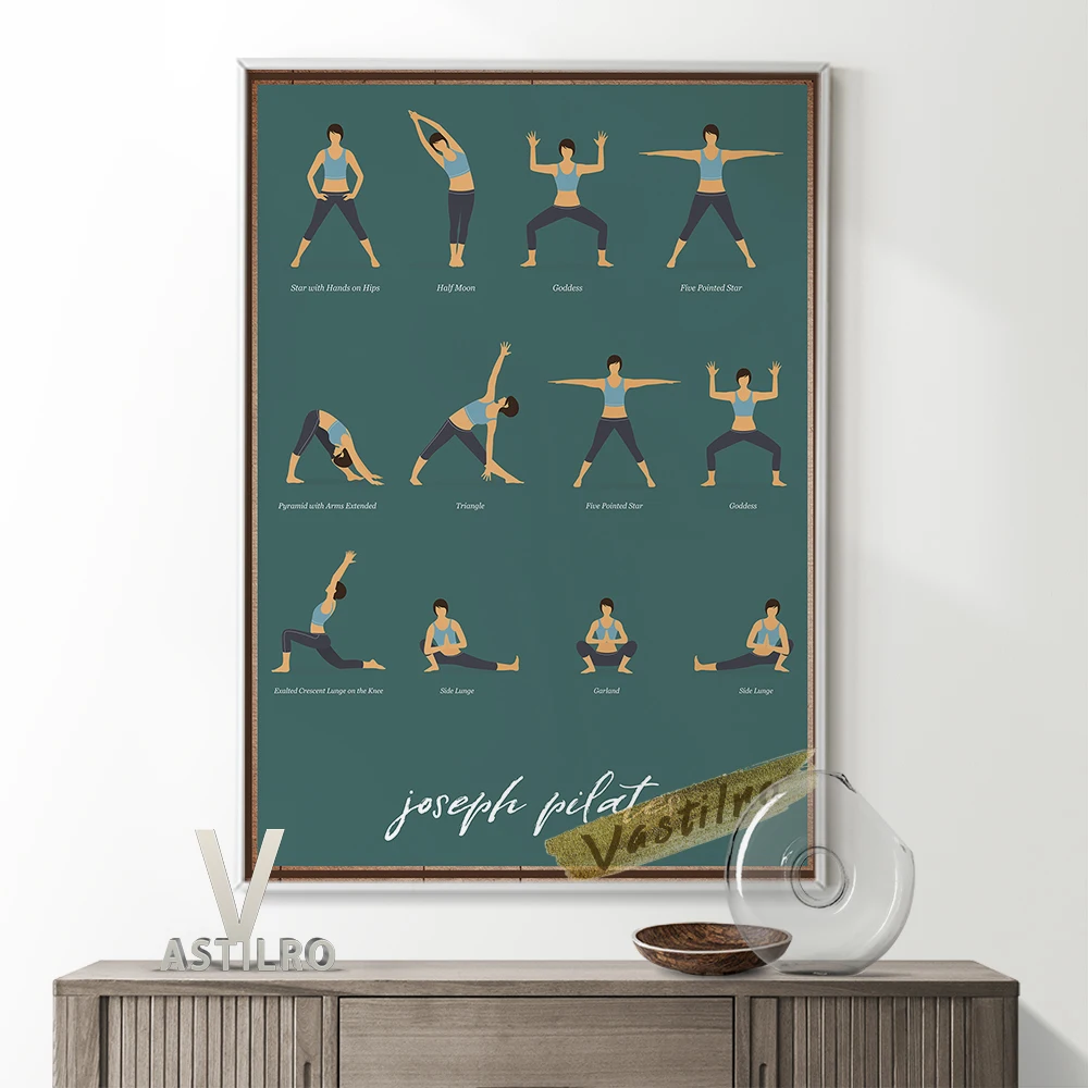 

Yoga Namaste Asana Bodybuilding Poster Girl Female Woman Motivation Sport Print Picture Canvas Painting Gym Wall Art Home Decor