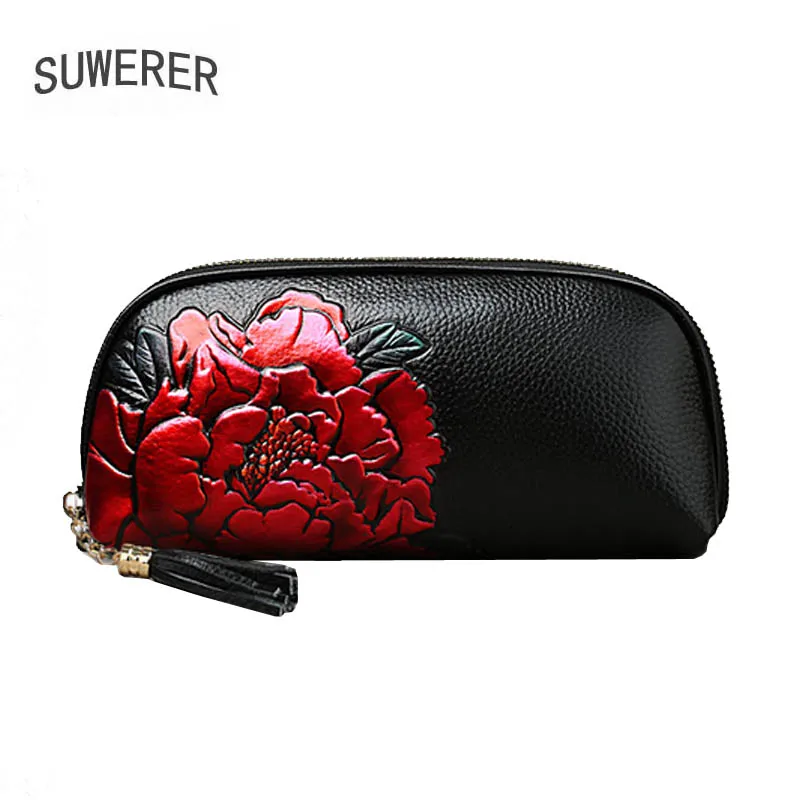 Новые женские сумки SUWERER из натуральной кожи модная сумка с цветами роскошные