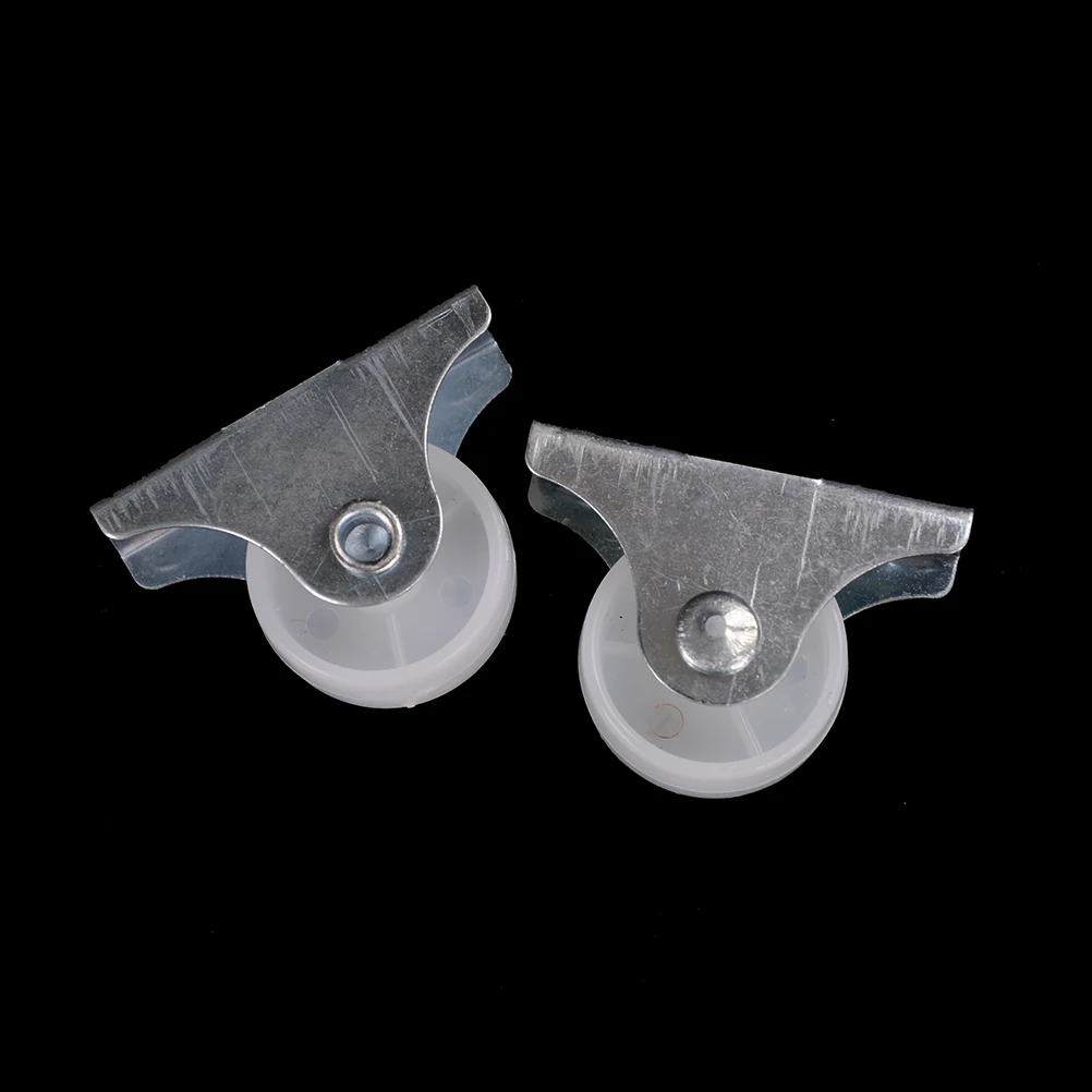 

White 2 Pcs Plastic Furniture Replacement Caster Wheel Universal Swivel Casters Roller Wheel For Platform Trolley Chair