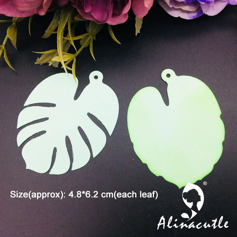 Набор металлических бирок Alinacutle с большими листьями набор серег для