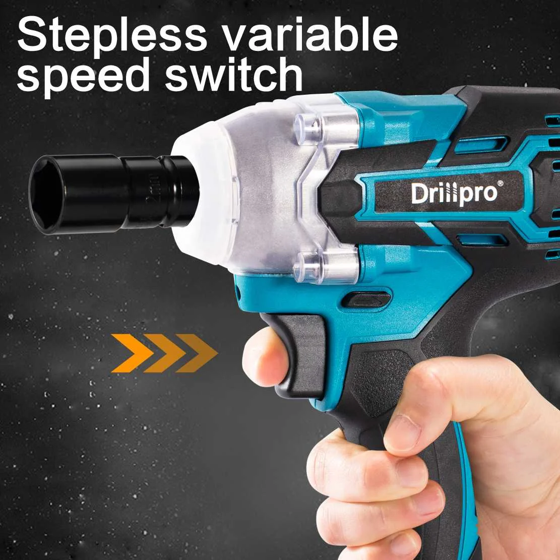 520N.m 388VF Brushless Cordless Electric Impact Wrench 1/2 inch Power Tools 3.0AH Battery +Sleeve Adapt to Makita 18V | Инструменты