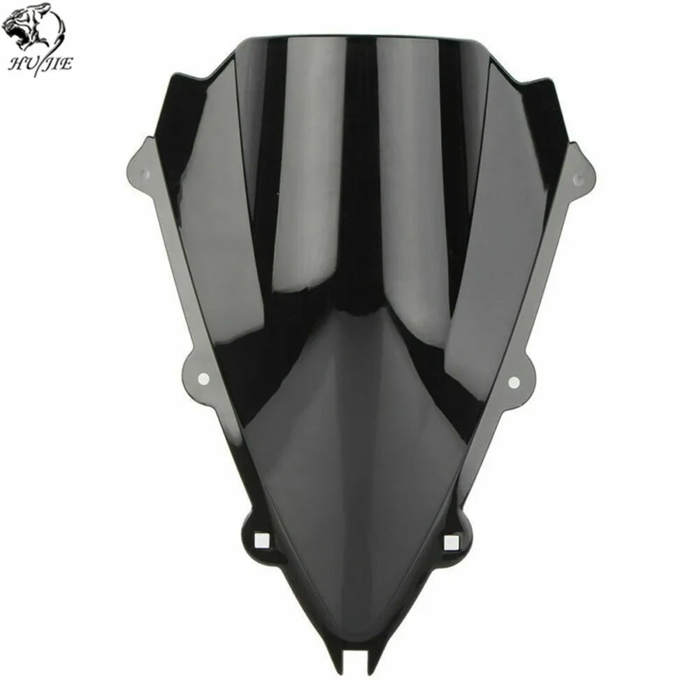a Мотоцикл двойной пузырь ветрового стекла экран для Aprilia RSV4 09-14 RSV4 R 12-15 RS4 125 12-16 дым черный Иридий - Цвет: a